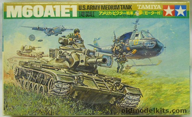 Tamiya 1/48 M60A1E1 US Army Medium Tank - Motorized, MS106-275 plastic model kit